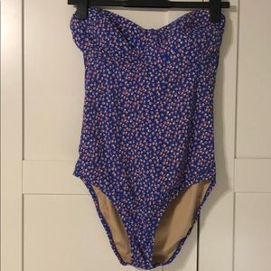 J.Crew One Piece Strapless Swimsuit